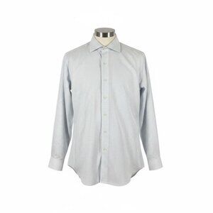 Mens Brooks Brothers Dress Shirt 17-33 Regent Fit Non-Iron Supima Cotton Blue Pl